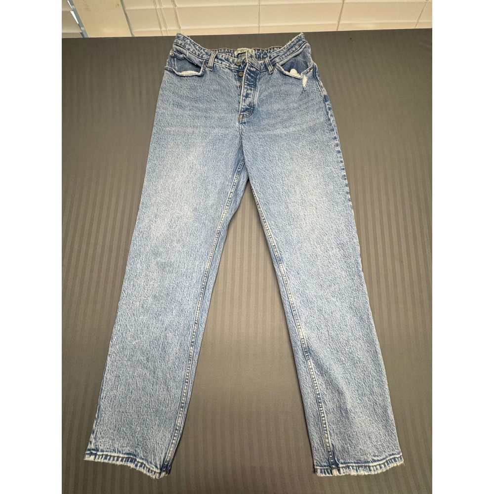 Abercrombie & Fitch Curve Love The Dad High Rise Jeans Light Wash 30/10 Denim